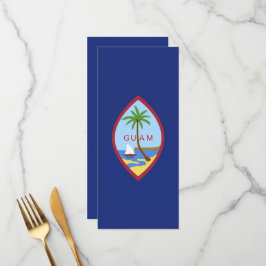 Guam-Flagge Menükarte