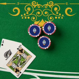 Guam-Flagge Pokerchips