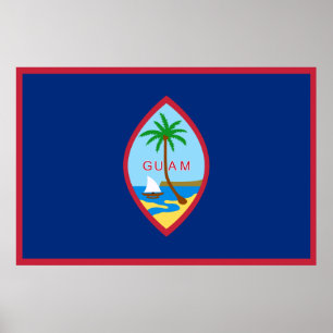 Guam-Flagge Poster