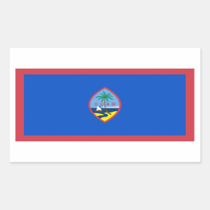 Guam-Flagge Rechteckiger Aufkleber