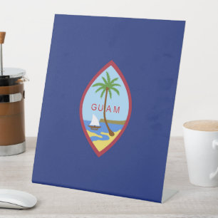 Guam-Flagge Sockelschild