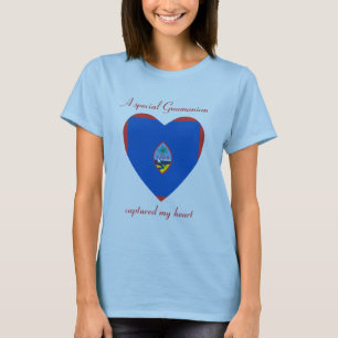 Guam-Flagge T-Shirt Herzchen