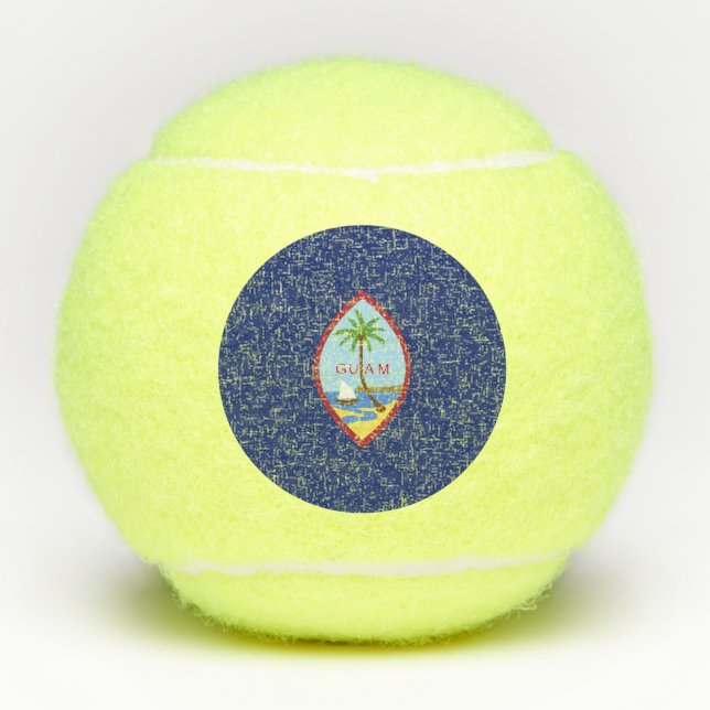 Guam-Flagge Tennisbälle (Vorderseite)