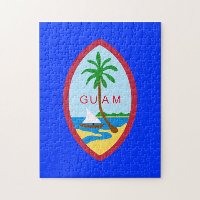 Guam-Flaggen-Puzzlespiel Puzzle (Vertikal)