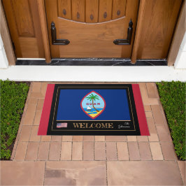 Guam house mat, guamanian flag sports USA/ Welcome Fußmatte