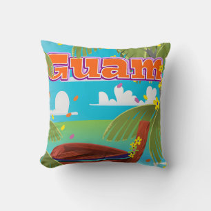 Guam-Insel-Ferien-Reiseposter. Kissen