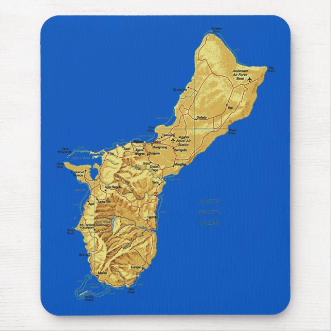 Guam-Karte Mousepad (Vorne)