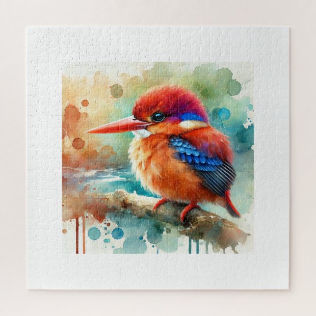 Guam kingfisher 310724AREF135 - Watercolor Puzzle (Vertikal)