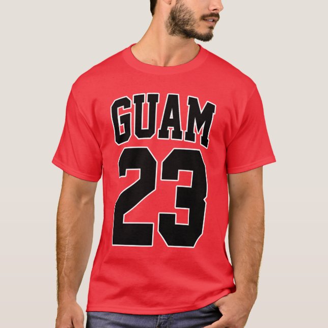 GUAM LASSEN Superstar 23 des Basketball-671 laufen T-Shirt (Vorderseite)