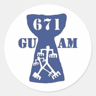 Guam Latstone Runder Aufkleber