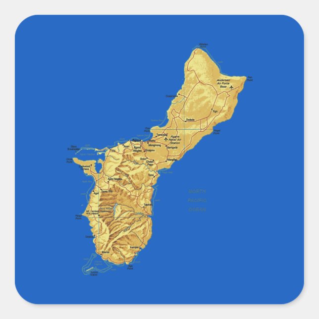 Guam Map Sticker (Vorderseite)