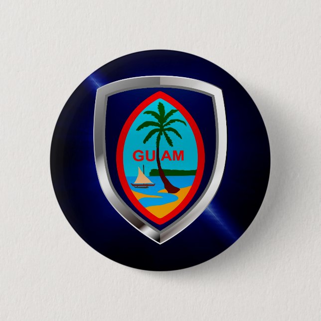Guam Mettalic Emblem Button (Vorderseite)