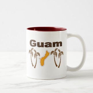 Guam mit Palmen Zweifarbige Tasse