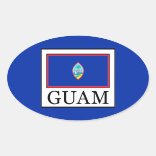 Guam Ovaler Aufkleber