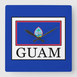 Guam Quadratische Wanduhr