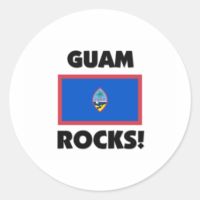 Guam Rocks Runder Aufkleber (Vorderseite)