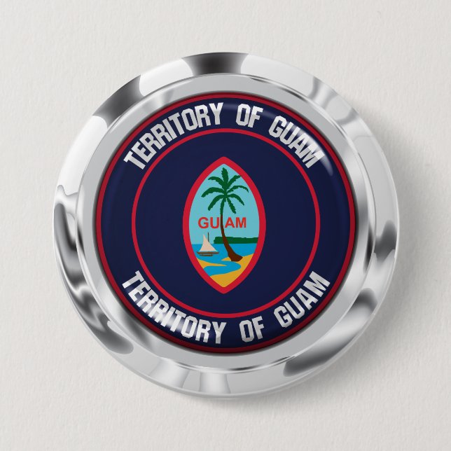 Guam Round Emblem Button (Vorderseite)