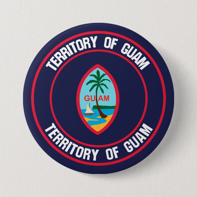 Guam Round Emblem Button (Vorderseite)