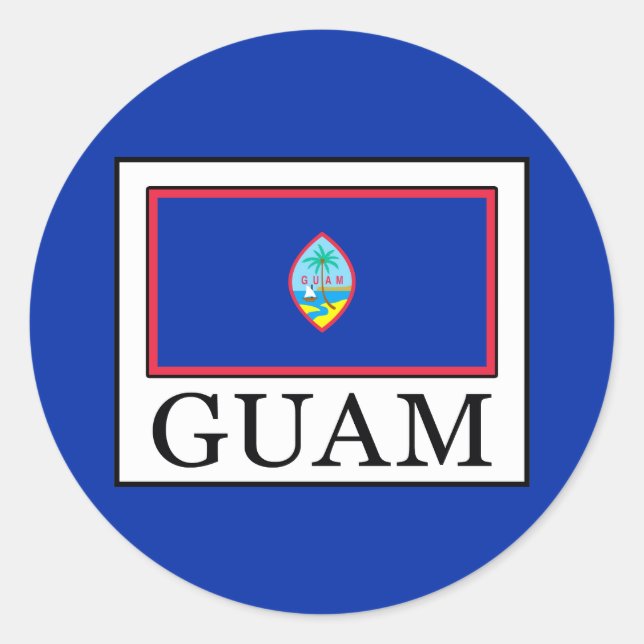 Guam Runder Aufkleber (Vorderseite)