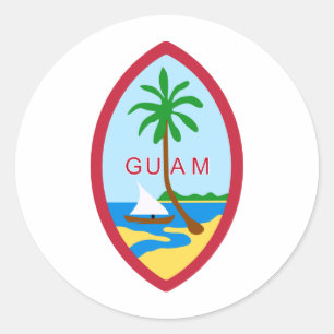Guam Siegel GU Runder Aufkleber