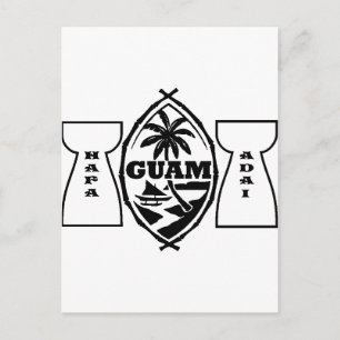 Guam-Siegel mit Latstein Postkarte