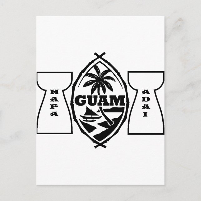 Guam-Siegel mit Latstein Postkarte (Vorderseite)