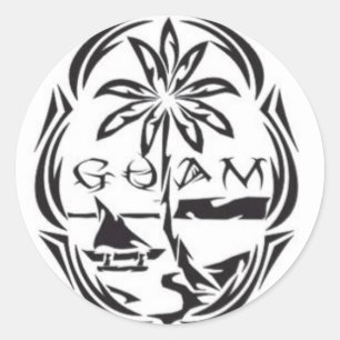 Guam Siegel Runder Aufkleber