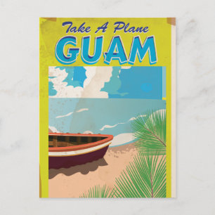 Guam Vintage-Reiseposter Postkarte