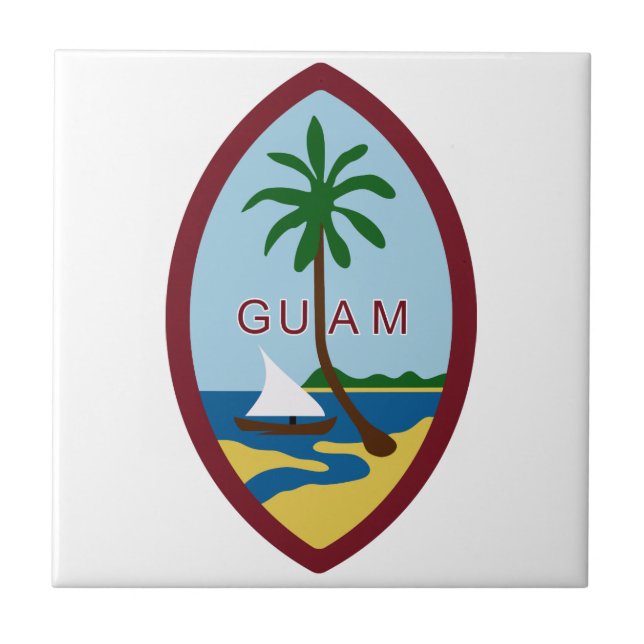 Guam-Wappen Fliese (Vorderseite)