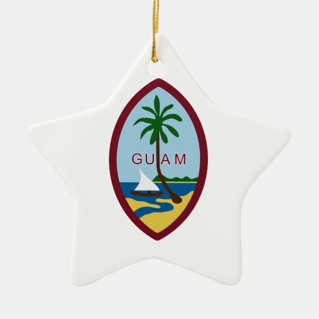 Guam-Wappen Keramik Ornament (Vorne)