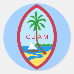 Guam-Wappen Runder Aufkleber