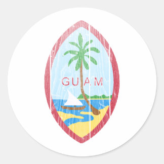 Guam-Wappen Runder Aufkleber