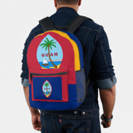 Guamania Flag Backpack, USA, Guam Bag, Bedruckter Rucksack