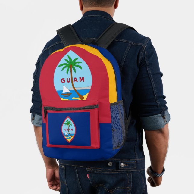 Guamania Flag Backpack, USA, Guam Bag, Bedruckter Rucksack (Insitu (Modell))
