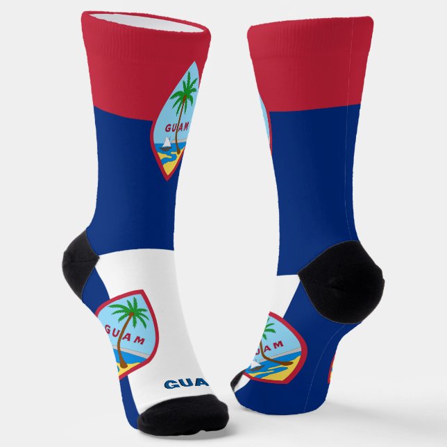 Guamanianische Flagge Patriotic, Guam, USA Staat P Socken (Gewinkelt)