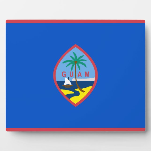guamanische Flagge Fotoplatte (Vorderseite)