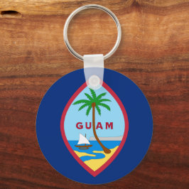 Guamanische Flagge & Guam Urlaub, Patrioten / Spor Schlüsselanhänger