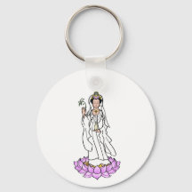 Guan Yin Bodhisattva auf dem Lotus-Schlüsselanhäng