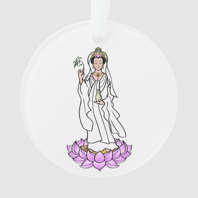 Guan Yin Bodhisattva auf Lotus Ornament (Vorderseite)
