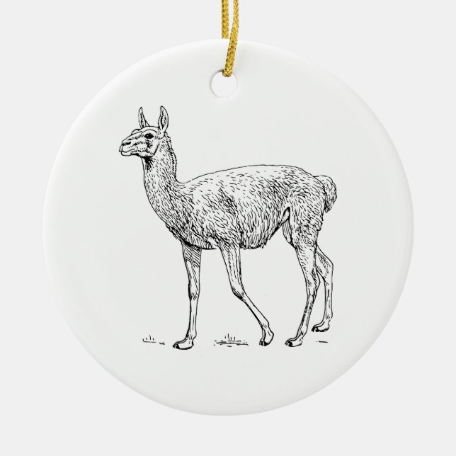 Guanaco Keramikornament (Vorne)