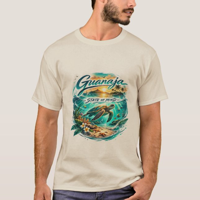 Guanaja State of Mind Island Turtle T-Shirt (Vorderseite)