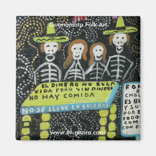 Guanajuato Folk Art, Día de los Muertos Magnet
