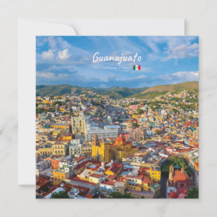 Guanajuato, Mexiko - Farbige Stadtansicht Einladung
