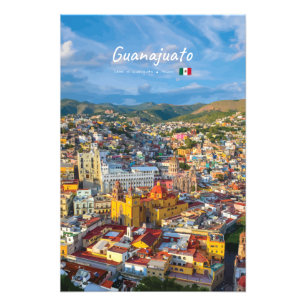 Guanajuato, Mexiko - Farbige Stadtansicht Fotodruck