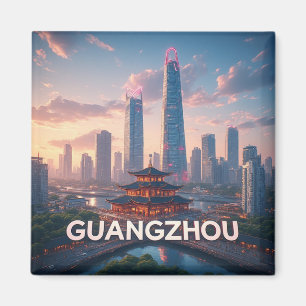 Guangzhou China Stadt Souvenir 📍 Magnet