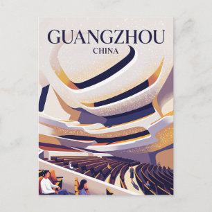 Guangzhou Opernhaus Haupthalle China Postkarte