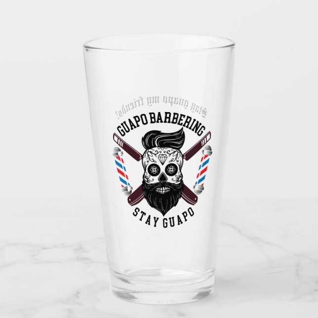 Guapo 16oz bleibe Guapo-Bierglas Glas (Vorderseite)