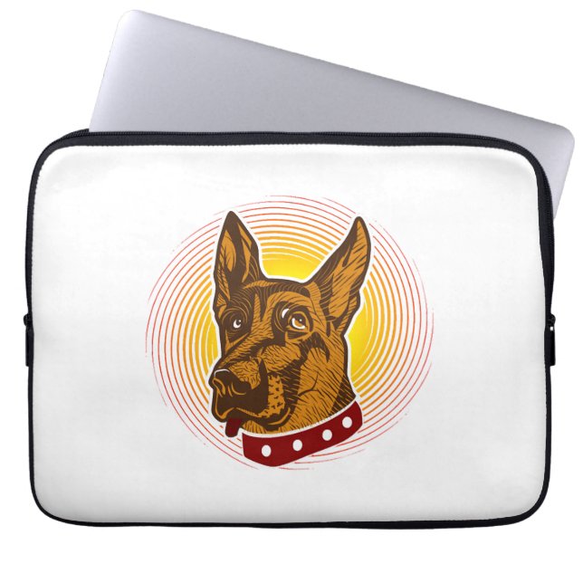Guard Dog Belgisch Malinois Shepherd Laptopschutzhülle (Vorderseite)