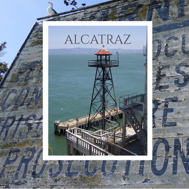 Guard Tower, Alcatraz Island Prison, Kalifornien Postkarte (Von Creator hochgeladen)