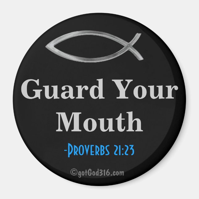 Guard Your Mouth gotGod316.com Scripting Magnet (Vorne)